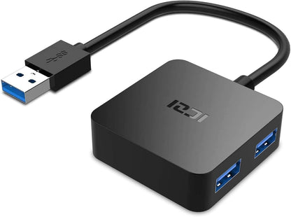 USB 3.0 Hub,  Ultra Slim USB Splitter with 4-Port USB 3.0 Data Hub Converter Adapter for Macbook, Mac Pro/Mini, Imac, Surface Pro, XPS, Notebook PC, USB Flash Drives, Mobile HDD, and More